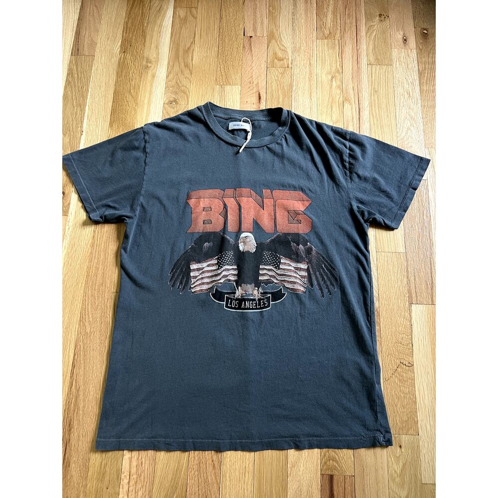 Anine Bing Vintage Eagle Los Angeles Retro Graphic USA Gray Tee T-Shirt (size M) - Picture 5 of 10
